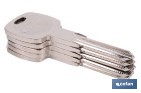 Llave en bruto para cilindros de seguridad | Compatible con Silca y JMA | Acero niquelado - Cofan