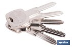 Llave en bruto para cilindros de seguridad | Compatible con Silca y JMA | Acero niquelado - Cofan