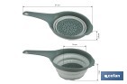 Pack of collapsible funnel and strainer with handle and 0.6-litre capacity | Colour: green | Space saving and easy storage - Cofan