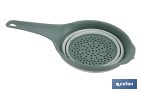 Pack of collapsible funnel and strainer with handle and 0.6-litre capacity | Colour: green | Space saving and easy storage - Cofan