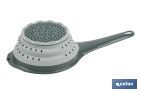 Pack of collapsible funnel and strainer with handle and 0.6-litre capacity | Colour: green | Space saving and easy storage - Cofan