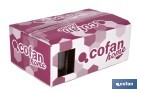 Pack de 6 vasos de caña de vidrio templado | Capacidad: 200 ml | Adecuado para cerveza, agua, refrescos y zumos - Cofan
