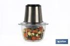 Electric food chopper | Olvera Model | Stainless steel & glass bowl | 400W | 1.2-litre capacity - Cofan