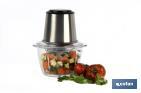 Electric food chopper | Olvera Model | Stainless steel & glass bowl | 400W | 1.2-litre capacity - Cofan