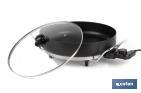 Electric pan | Belice Model | 1,500W | Steel base with non-stick coating | Diameter: 36cm - Cofan