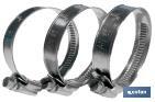 Stainless steel A-2 hose clamps. Band width 12mm - Cofan