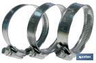 Stainless steel A-2 hose clamps. Band width 9mm - Cofan