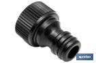 Adaptador femea de plástico | Para Mangueira de jardim | Femea de 1", 1/2" o 3/4" - Cofan