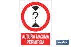 ALTURA MÁXIMA PERMITIDA