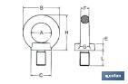 Anilla de Elevación Rosca Macho DIN-580 - Cofan