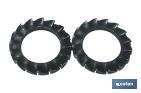 ELASTIC WASHERS WITH EXTERNAL SERRATED TEETH DIN-6798 STANDARD BLISTER
