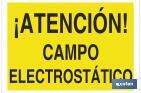 Warning! Electrostatic field - Cofan