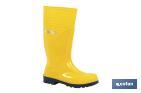 Bota de Agua| Seguridad S5 | Color Amarillo | Fabricada en PVC | Puntera y Plantilla de Acero - Cofan