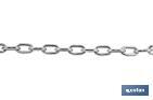 Zinc coated steel chain welded on steel DIN-766 - Cofan