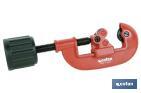 Pipe cutter with 2 rollers | Diameter: 3-30mm | Adjustable cutter | Red - Cofan