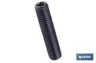 HEX THREADED STUD. BLACK FLAT TIP