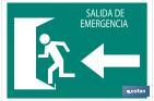 Salida emergencia "Izquierda" texto - Cofan