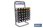 Acryllack-Verkaufsständer. 36 Dosen (verschiedene Farben) - Cofan