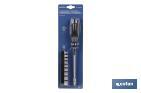 Set of screwdrivers with 9 1/4" sockets | Confort Plus Model | 1/4" square drive and drive sockets from SW5 to SW13 - Cofan