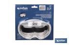 Occhiali di protezione dagli schizzi | Confortevoli e leggeri | Con elastico regolabile | Protezione UV | 12 unità - Cofan