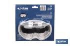 Lunettes de protection contre les projections | Confortables et légères | Réglage avec élastique | Protection UV | 12 unités - Cofan