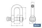 Galvanized straight shackle - Cofan