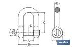 Manilha reta Inox A2 - Cofan