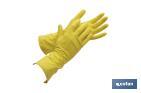 Latex gloves with cotton flocked lining | Optimal grip and holding | Protect and care for your skin | Ideal for cleaning tasks - Cofan