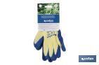 Canvas glove with latex palm | Correct adhesion and tough gloves | Ideal for manual tasks | Comfortable and adjustable gloves - Cofan