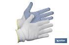 Guanti 100 nylon | Con palmo in maglia di PVC | Presa extra | Conferiscono protezione e comfort - Cofan