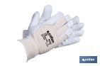 COWHIDE LEATHER AND BACK KNITTED GLOVE | TOUGH AND DURABLE GLOVE | BREATHABLE GLOVES | SAFETY AND PROTECTION