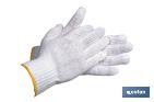 Cotton knitted gloves with elastic cuff | Comfortable and tough gloves | Correct adhesion | Ideal for agricultural activities - Cofan