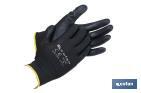 100% polyester gloves | Impregnated glove for added safety | Flexible gloves | Comfort and protection | Seamless gloves - Cofan