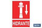 Hidrante Abajo Pictograma + Texto Luminiscente - Cofan