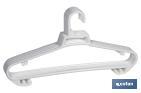 Pack de 6 cintres en plastique pour vêtements | Antidérapants | En plusieurs Couleurs | Dimensions 38 x 18 cm - Cofan