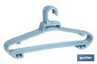 Pack de 6 cintres en plastique pour vêtements | Antidérapants | En plusieurs Couleurs | Dimensions 38 x 18 cm - Cofan