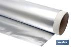 Papel de alumínio para uso doméstico | Medida 16, 30 ou 50 m | Largura 30 cm | Caixa com serra de corte | Antiaderente - Cofan