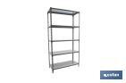 STEEL SHELVING UNIT | ANTHRACITE | AVAILABLE WITH 5 TIERS | GALVANISED STEEL | SIZE: 1,800 X 900 X 400MM