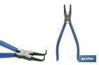 Bent round nose pliers for internal circlips | High-quality steel | Size: 225mm - Cofan