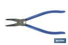 Bent round nose pliers for internal circlips | High-quality steel | Size: 225mm - Cofan