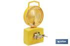 Barricade warning light for signalling construction sites | Darkness sensor included | Yellow - Cofan