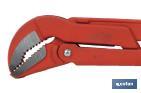 Swedish pattern pipe wrench | 45° opening | Available sizes from 1/2" to 2" outdoor | For pipes | Adjustable wrench - Cofan