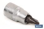 3/8" SCREWDRIVER BIT SOCKET | HIGH-QUALITY CHROME-VANADIUM STEEL | WITH PHILLIPS 3 TIP