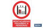 MONTACARGAS PROHIBIDO A PERSONAS