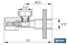 Ensemble de 2 Valves d'Équerre | Fabriqué en Laiton CW617N | Fermeture et Ouverture 1/4 de Tour - Cofan