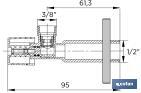 Set of 2 Angle Valves | Size: 1/2" x 3/8" | 1/4 Turn Angle Valve | Brass CW617N - Cofan