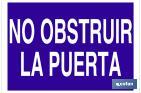 Do not obstruct the door - Cofan