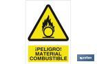 ¡PELIGRO! MATERIAL COMBUSTIBLE