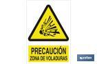 PRECAUCIÓN ZONA DE VOLADURAS