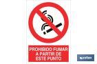 PROHIBIDO FUMAR A PARTIR DE ESTE PUNTO